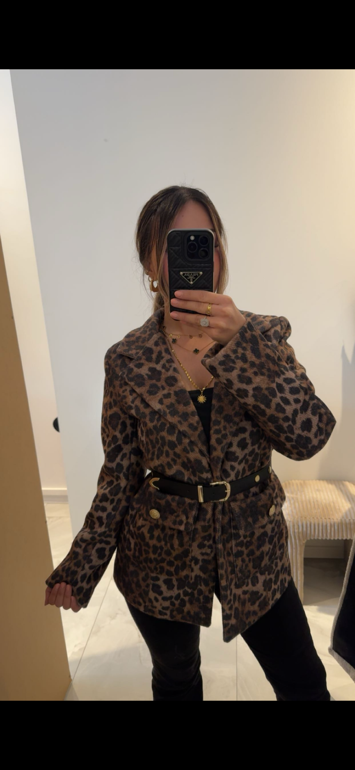 Blazer à imprimé léopard