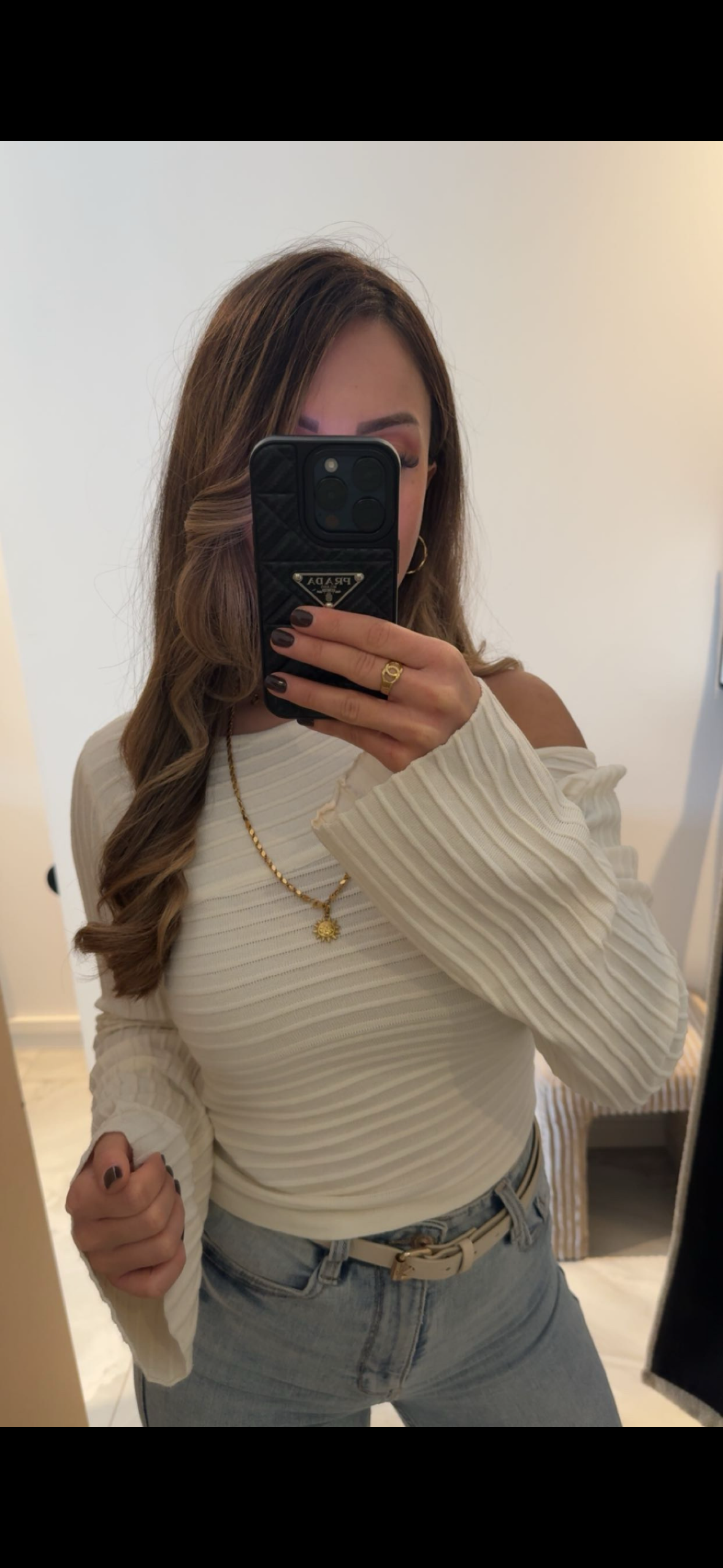 Pull asymétrique côtelé